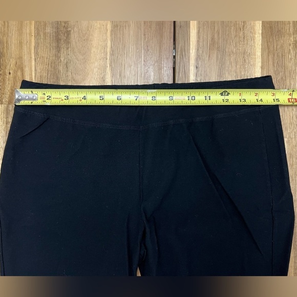 Eileen Fisher Tapered Stretch Versatile Elastic Waist Pull On Black Pants Size S - Picture 7 of 10